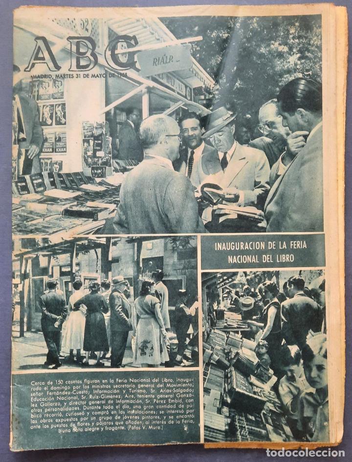 Coleccionismo de Revistas y Peri&oacute;dicos: ABC 31 MAYO 1955 - INAUGURACI&Oacute;N DE LA FERIA DEL LIBRO - MADRID.