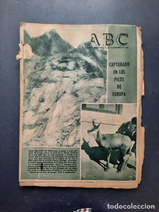 Coleccionismo de Revistas y Peri&oacute;dicos: ABC 16 NOVIEMBRE 1955 - AGULLANA : TUMBA DE LIDIA DE CADAQUES Y NECR&Oacute;POLIS DE LA REP&Uacute;BLICA ESPA&Ntilde;OLA.