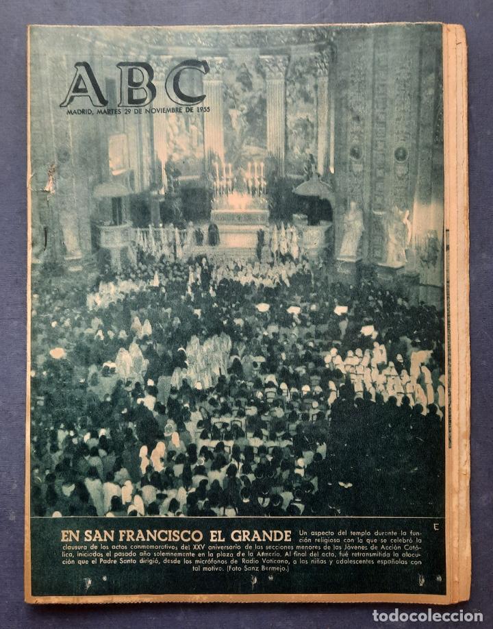 Coleccionismo de Revistas y Peri&oacute;dicos: ABC 29 NOVIEMBRE 1955 - XXV ANIVERSARIO DE ACCI&Oacute;N CAT&Oacute;LICA EN SAN FRANCISCO EL GRANDE..