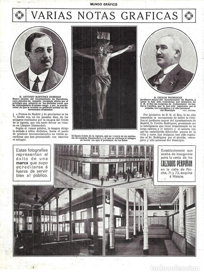 Coleccionismo de revistas y peri&oacute;dicos: 1919 HOJA REVISTA BARCELONA NUEVO ALCALDE ANTONIO MART&Iacute;NEZ DOMINGO