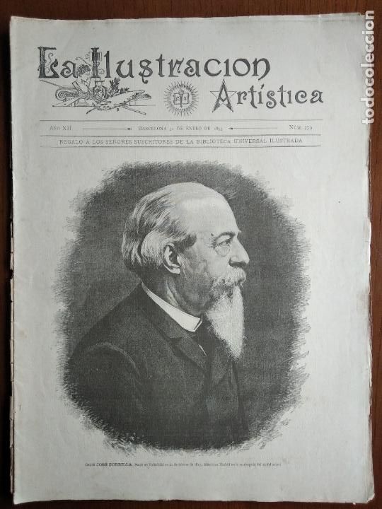 Coleccionismo de Revistas y Peri&oacute;dicos: La Ilustraci&oacute;n Art&iacute;stica. 30 de enero de 1893. N&uacute;m. 579