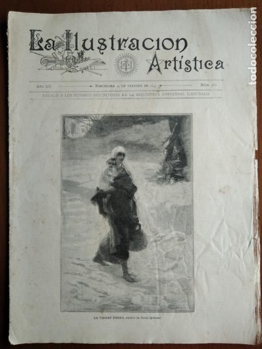 Coleccionismo de Revistas y Peri&oacute;dicos: La Ilustraci&oacute;n Art&iacute;stica. 20 de febrero de 1893. N&uacute;m. 582