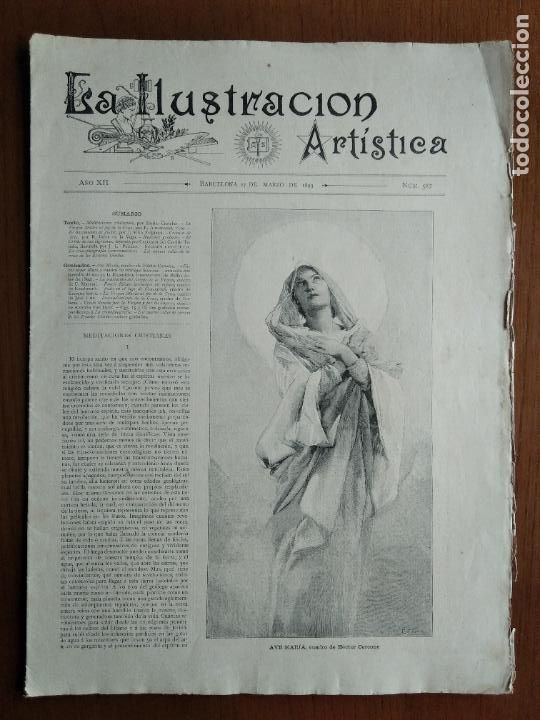 Coleccionismo de Revistas y Peri&oacute;dicos: La Ilustraci&oacute;n Art&iacute;stica. 27 de marzo de 1893. N&uacute;m. 587