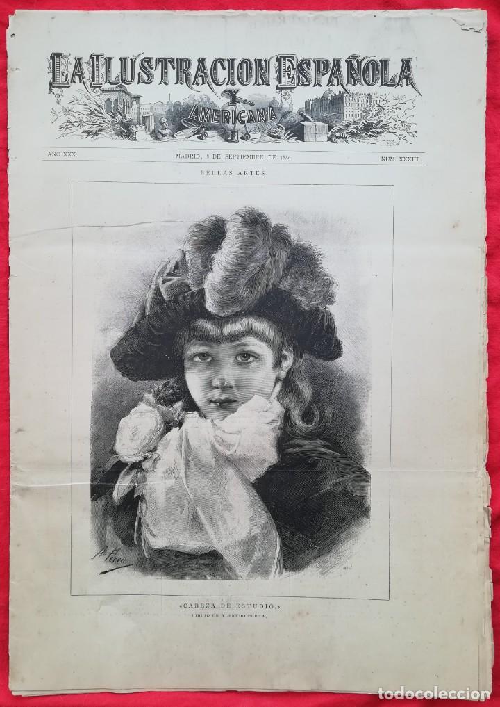 Coleccionismo de revistas y peri&oacute;dicos: LA ILU. ESPA&Ntilde;OLA Y AMERICANA - 1886 - SAN SEBASTI&Aacute;N, LAS FIESTAS - DE MADRID A SAN SEBASTI&Aacute;N, DIBUJO