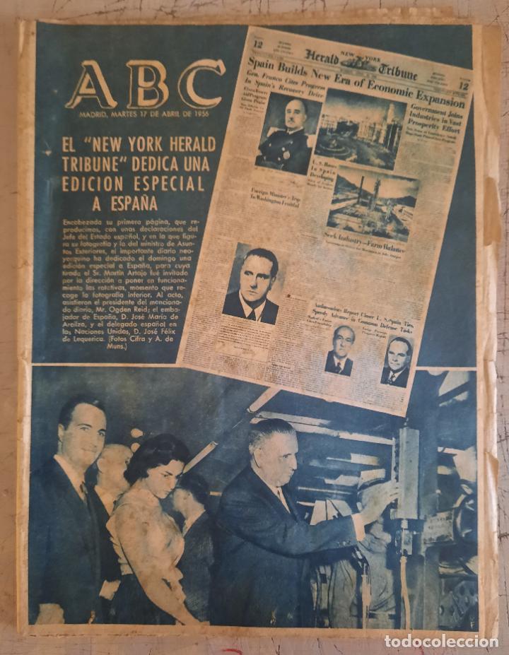 Coleccionismo de Revistas y Peri&oacute;dicos: ABC 17 ABRIL 1956 - EL NEW YORK HERALS TRIBUNE DEDICA UNA EDICI&Oacute;N ESPECIAL A ESPA&Ntilde;A.
