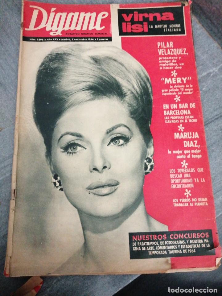 Coleccionismo de revistas y peri&oacute;dicos: Peri&oacute;dico revista D&iacute;game N&deg; 1296 a&ntilde;o 1964 Pilar Velasquez Maruja D&iacute;az