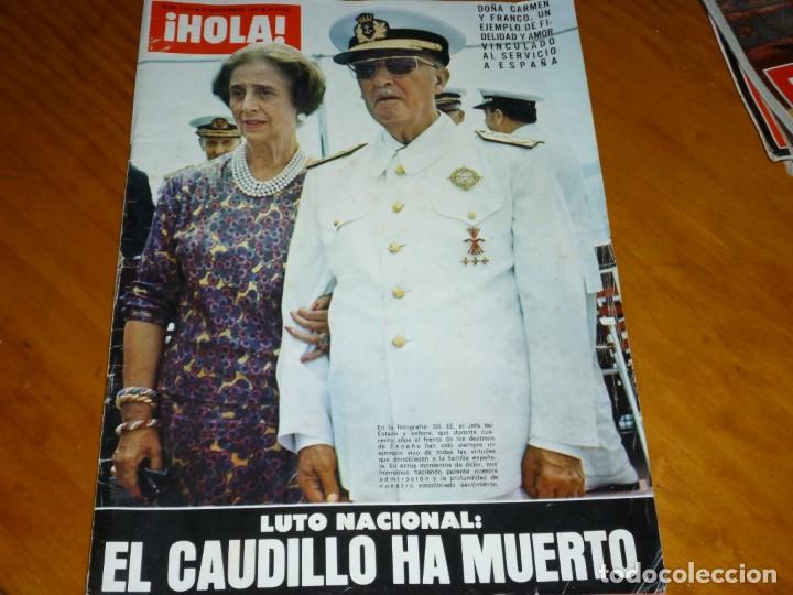 Coleccionismo de Revistas y Peri&oacute;dicos: HOLA 1631 - LUTO NACIONAL . EL CAUDILLO HA MUERTO