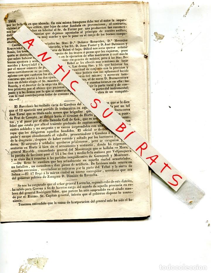 Collezionismo di Riviste e Giornali: DIARIO DE BARCELONA A&Ntilde;O 1848 SEGUNDA GUERRA CARLISTA GENERAL MAYALDE MAESTRAZGO VALJUNQUERA REUS