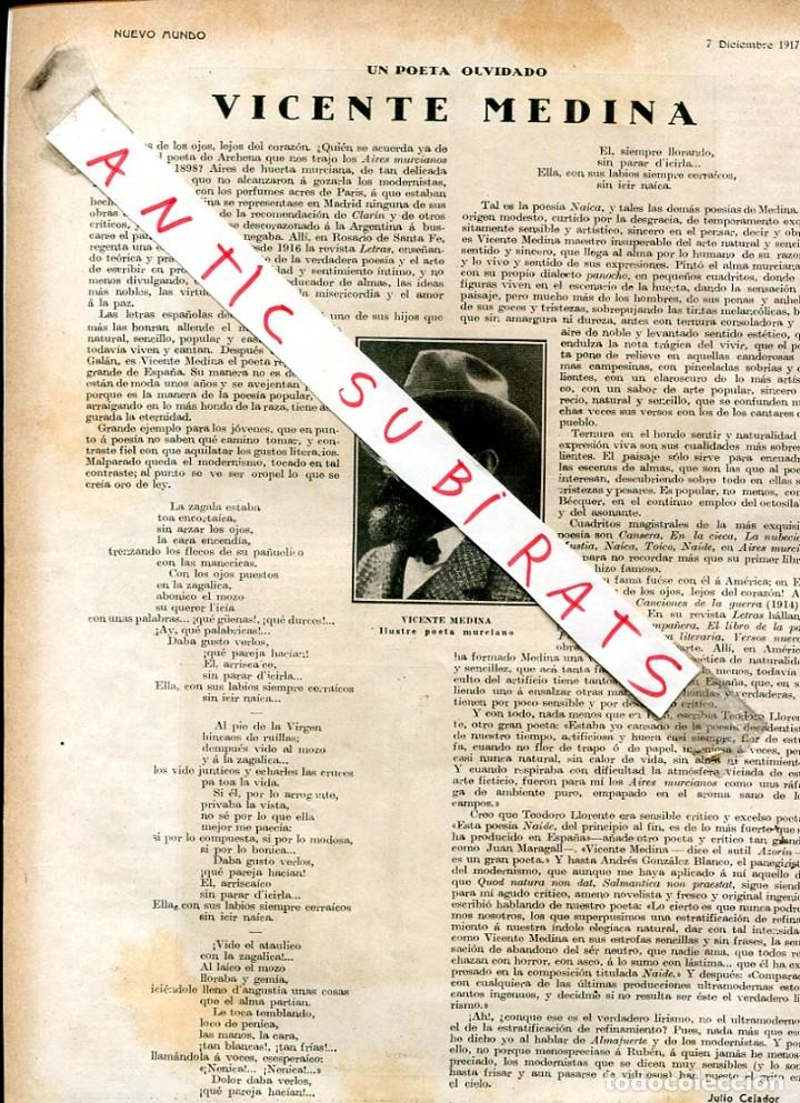 Collezionismo di Riviste e Giornali: REVISTA A&Ntilde;O 1917 VICENTE MEDINA POETA MURCIA CAZA EN LAGUNAS DE MEDINA JEREZ CARDENAL CISNEROS