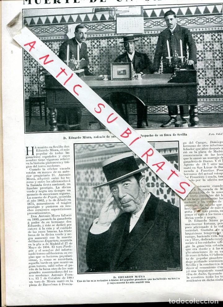 Collection Magazines and Newspapers: REVISTA A&Ntilde;O 1917 MUERTE DEL GANADERO DE TOROS EDUARDO MIURA GENERACION DEL 98 CAMPO DE FUTBOL RETIRO