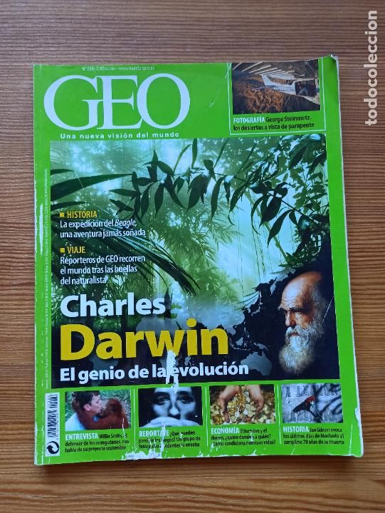 Coleccionismo de Revistas y Peri&oacute;dicos: REVISTA GEO N&ordm; 266 - CHARLES DARWIN, EL GENIO DE LA EVOLUCION (O1)