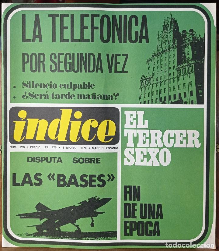 Collezionismo di Riviste e Giornali: Revista - &Iacute;ndice - El Tercer Sexo. Disputa sobre las Bases. N&deg; 265. Mar 1970