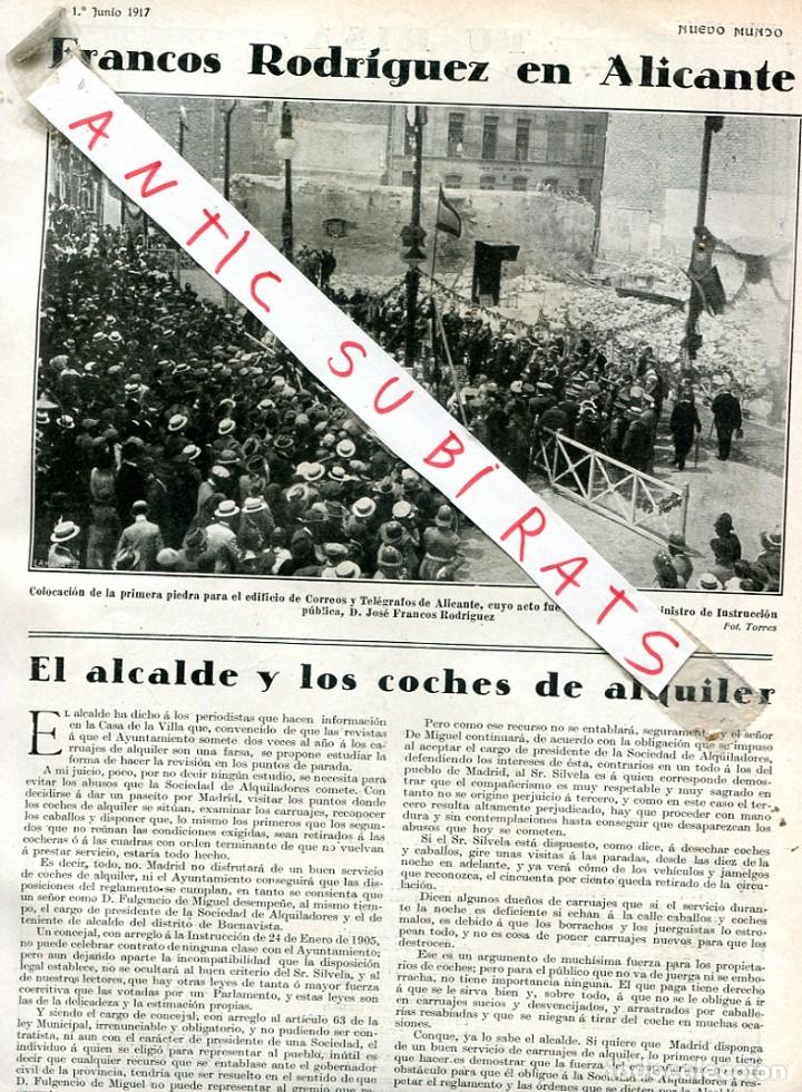 Collection Magazines and Newspapers: REVISTA A&Ntilde;O 1917 FRANCOS RODRIGUEZ EN ALICANTE CORREOS INAUGURACION DEL HIPODROMO DE ARANJUEZ REYES