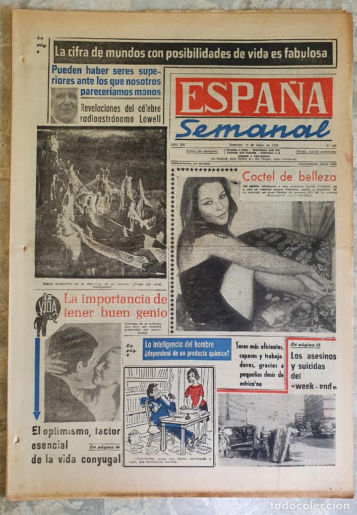 Sammeln von Zeitschriften und Zeitungen: PERIODICO ESPA&Ntilde;A SEMANAL 1968 LUIS AGUILE - SANDIE SHAW FRANCE GALL ALAIN DELON MONICA RANDAL