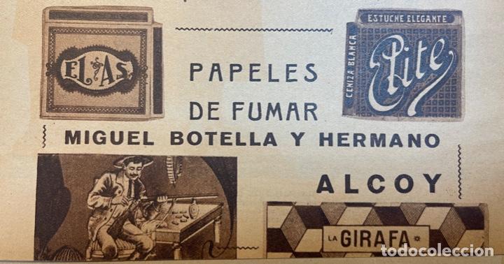 Coleccionismo de Revistas y Peri&oacute;dicos: * ALCOY * Publicidad papeles de fumar La Girafa, El As de Miguel Botella y hermano - 1932