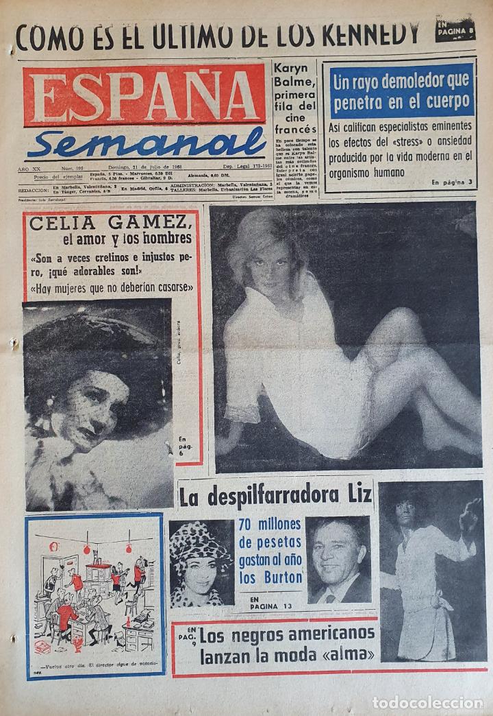 Sammeln von Zeitschriften und Zeitungen: PERIODICO ESPA&Ntilde;A SEMANAL1968 CELIA GAMEZ LIZ TAYLOR CATHERINE DENEUVE LOLA HERRERA