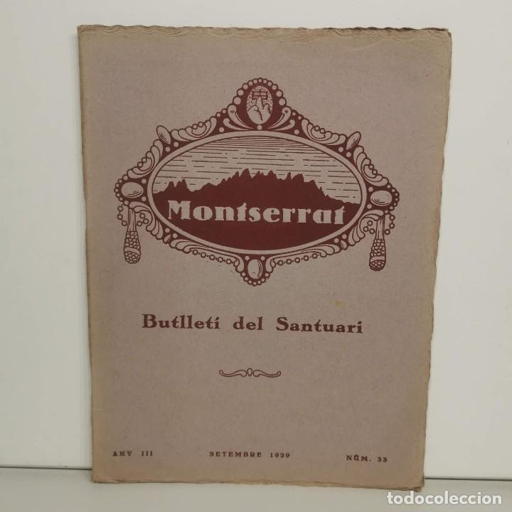 Sammeln von Zeitschriften und Zeitungen: MONTSERRAT - BUTLLET&Iacute; DEL SANTUARI - SETEMBRE 1929 - ANY III - N&ordm; 33 / 14.592