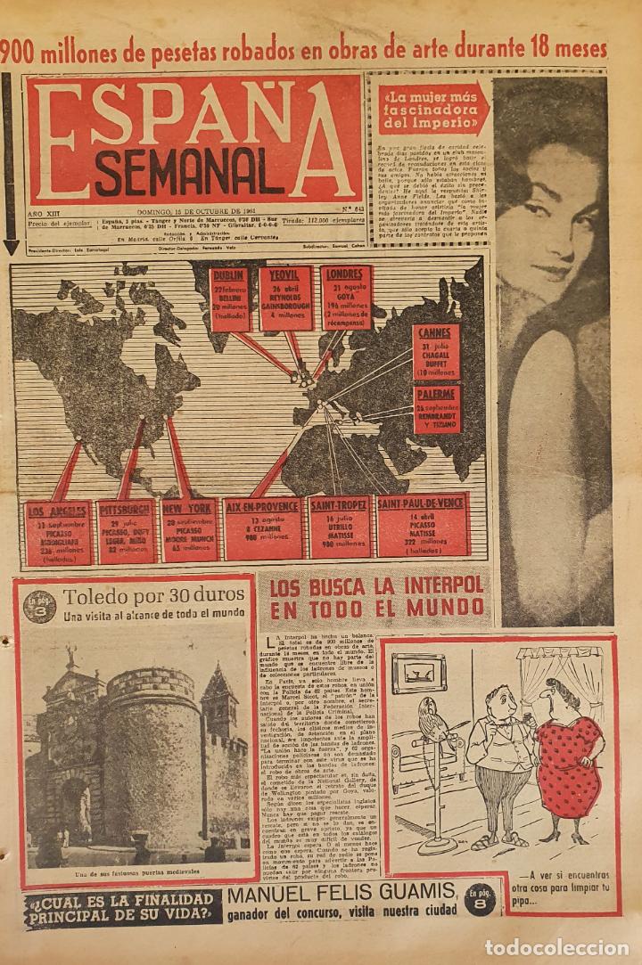 Collectionnisme de Revues et Journaux: PERIODICO ESPA&Ntilde;A SEMANAL1961 SHIRLEY ANNE FIELD - FRANCA CATTANEO - NANCY SINATRA DARRYL F. ZANUCK