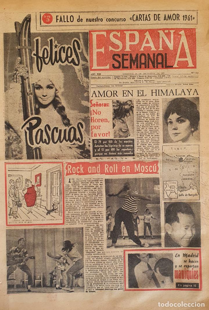 Collectionnisme de Revues et Journaux: PERIODICO ESPA&Ntilde;A SEMANAL1961 MONICA VITTI TEATRO EL CHALET DE MADAME RENARD
