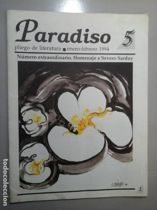 Coleccionismo de Revistas y Peri&oacute;dicos: REVISTA PARADISO. N&ordm; 5. ENERO 1994. HOMENAJE A SEVERO SARDUY. JOS&Eacute; MIGUEL ULL&Aacute;N...ETC. POES&Iacute;A