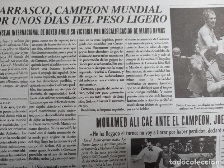 Coleccionismo de Revistas y Peri&oacute;dicos: BOXEO, MOHAMED ALI, CARRASCO. RECORTE DE EL DIARIO DEL SIGLO XX, 1971