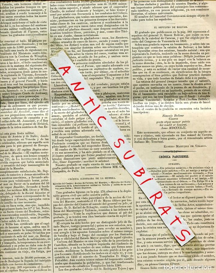 Colecionismo de Revistas e Jornais: REVISTA A&Ntilde;O 1875 TERCERA GUERRA CIVIL CARLISTA CERVERA DEL MAESTRE MESTRAT MAESTRAZGO DORREGARAY