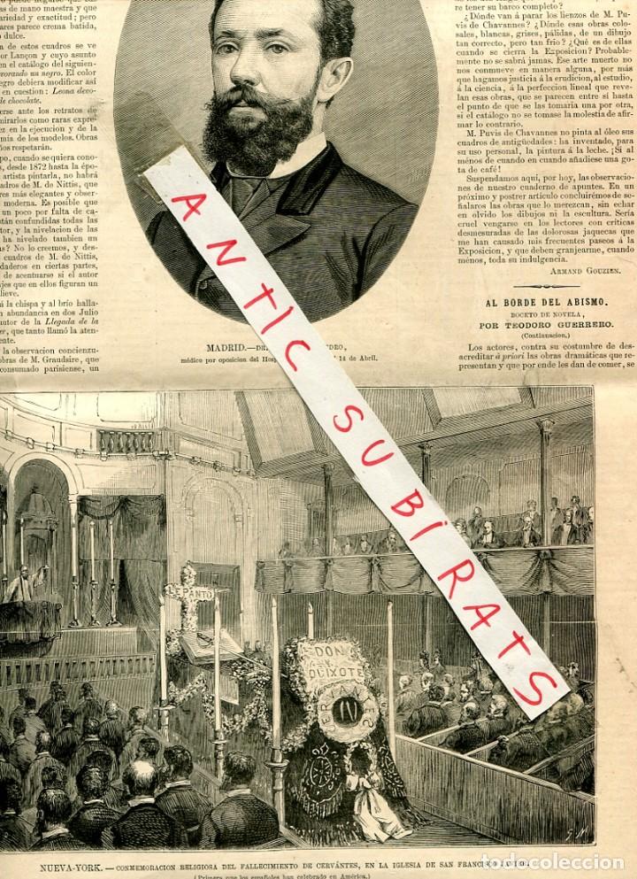 Coleccionismo de Revistas y Peri&oacute;dicos: REVISTA A&Ntilde; 1875 MEDICO MARTIN DE PEDRO HOSPITAL GENERAL MADRID CONMEMORACION DE CERVANTES NUEVA YORK