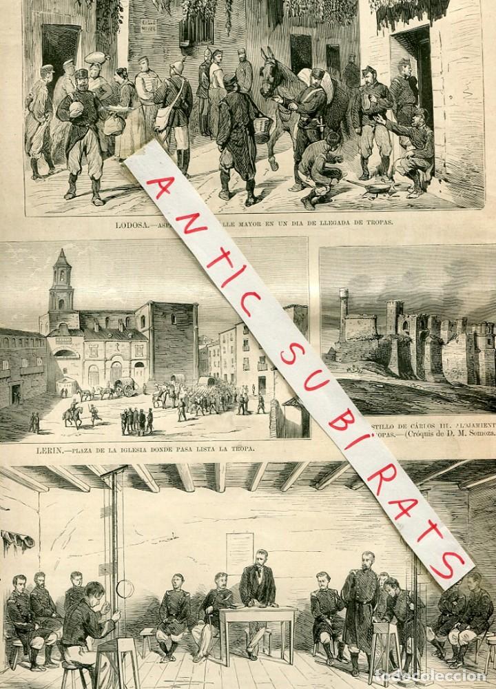 Collectionnisme de Revues et Journaux: REVISTA A&Ntilde;O 1875 TERCERA GUERRA CARLISTA EN LODOSA LERIN OLITE LOGRO&Ntilde;O TELEGRAFIA OPTICA