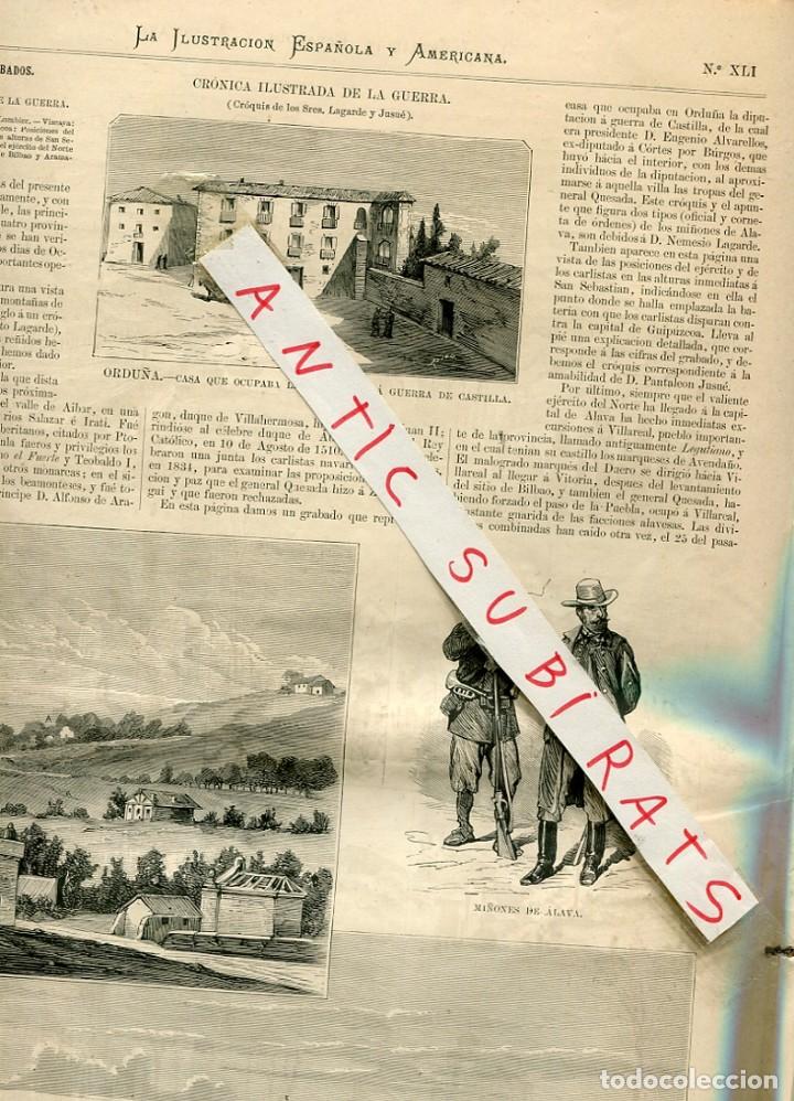 Collezionismo di Riviste e Giornali: REVISTA A&Ntilde;O 1875 TERCERA GUERRA CARLISTA EN ORDU&Ntilde;A SAN SEBASTIAN ZIQUI&Ntilde; VILLAREAL GAMARRA URBINA