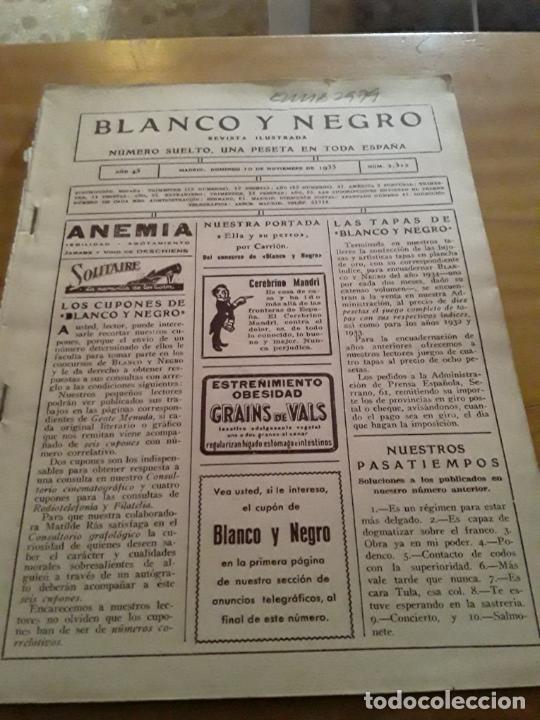 Collection Magazines and Newspapers: REVISTA BLANCO Y NEGRO.10 NOVIEMBRE 1935.A&Ntilde;O 45.NUM 2312..