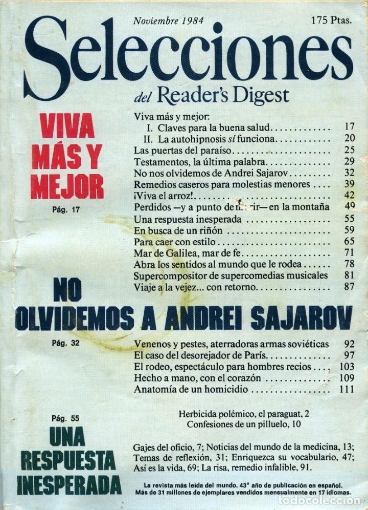 Coleccionismo de Revistas y Peri&oacute;dicos: REVISTA SELECCIONES DEL READER`S DIGEST. Noviembre 1984. Pp. 144