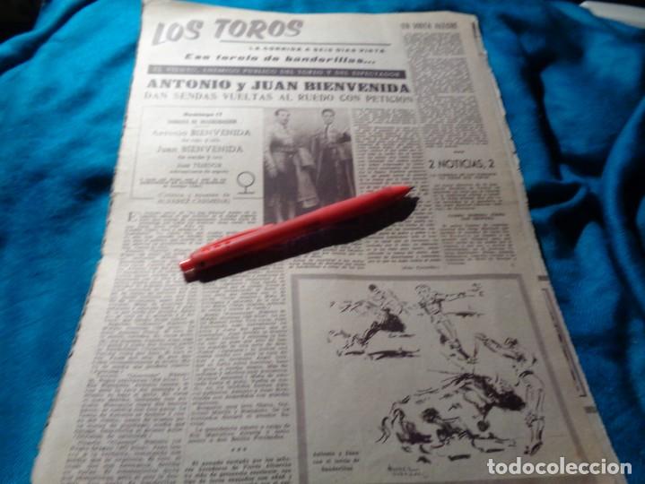 Collectionnisme de Revues et Journaux: RECORTE : LOS TOREROS, ANTONIO Y JUAN BIENVENIDA. CRITICA, ABRIL 1960(#)