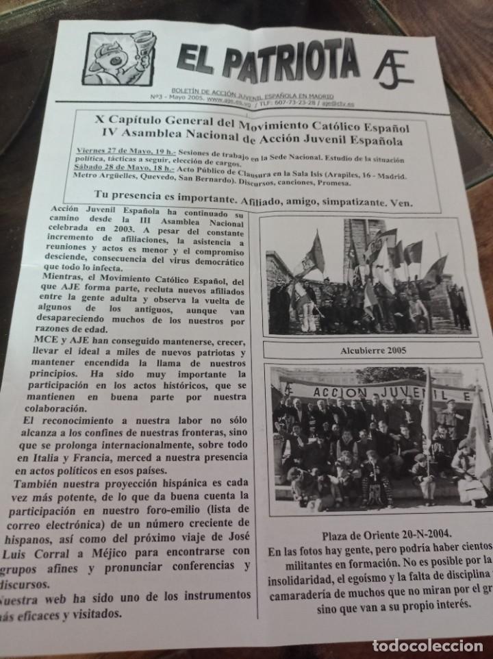 Collection Magazines and Newspapers: BOLETIN EL PATRIOTA. ACCION JUVENIL ESPA&Ntilde;OLA N&ordm; 3. MAYO 2005 REF. UR EST