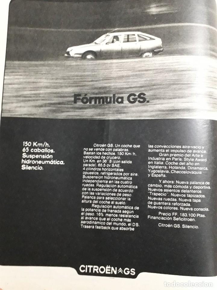Coleccionismo de Revistas y Peri&oacute;dicos: PUBLICIDAD AUTOMOVILES. ANUNCIO DE CITROEN GS. 26X34 CM. EXTRAIDO DE TRIUNFO DICIEMBRE 1974
