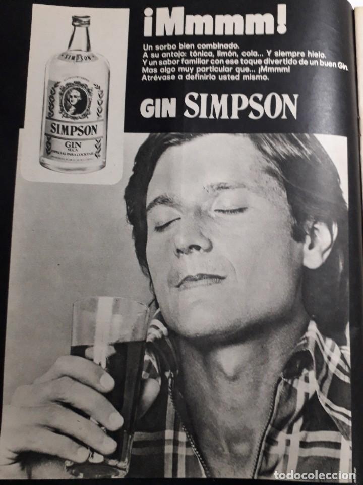 Coleccionismo de revistas y peri&oacute;dicos: PUBLICIDAD GINEBRA SIMPSON. GRAN TAMA&Ntilde;O 26X34 CM. EXTRAIDO DE TRIUNFO, 1974