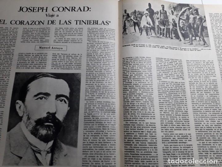 Coleccionismo de Revistas y Peri&oacute;dicos: JOSEPH CONRAD Y EL CORAZON DE LAS TINIEBLAS. RECORTE DE TRIUNFO,DICIEMBRE 1974