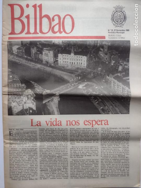 Coleccionismo de Revistas y Peri&oacute;dicos: PERIODICO MUNICIPAL BILBAO N&ordm; 23 NOVIEMBRE 1989