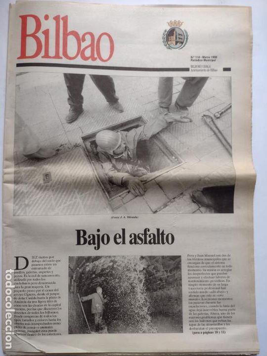 Coleccionismo de Revistas y Peri&oacute;dicos: PERIODICO MUNICIPAL BILBAO N&ordm; 114 MARZO 1998 BAJO EL ASFALTO