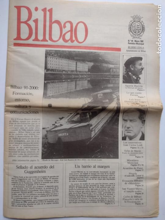 Coleccionismo de Revistas y Peri&oacute;dicos: PERIODICO MUNICIPAL BILBAO N&ordm; 48 -MARZO 1992- 91-2000 FORMACI&Oacute;N , ENTORNO Y COMUNICACIONES