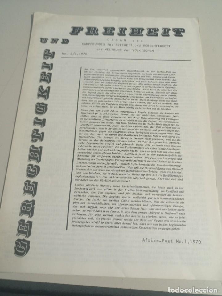 Coleccionismo de Revistas y Peri&oacute;dicos: REVISTA FREIHEIT UND GERECHTIGKEIT N&ordm; 3/3. A&Ntilde;O 1970 REF. UR GAR