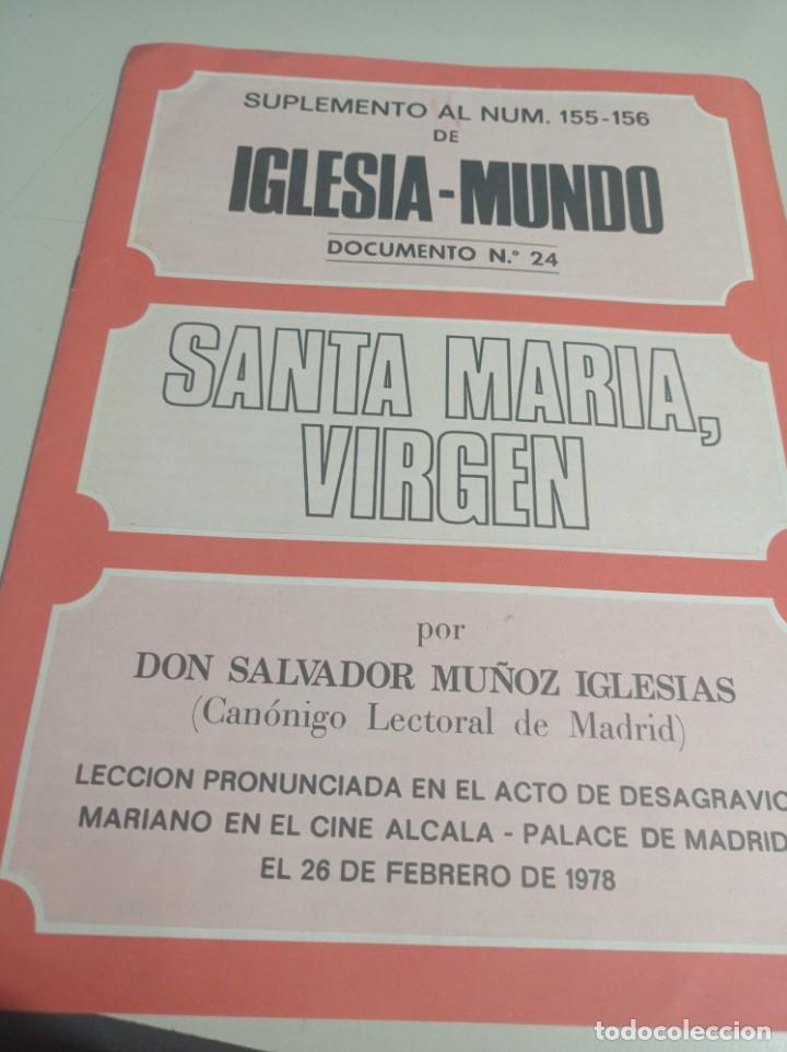Coleccionismo de revistas y peri&oacute;dicos: SUPLEMENTO N&ordm; 155-156 REVISTA IGLESIA MUNDO DOCUMENTO N&ordm; 24 REF. UR MES 1