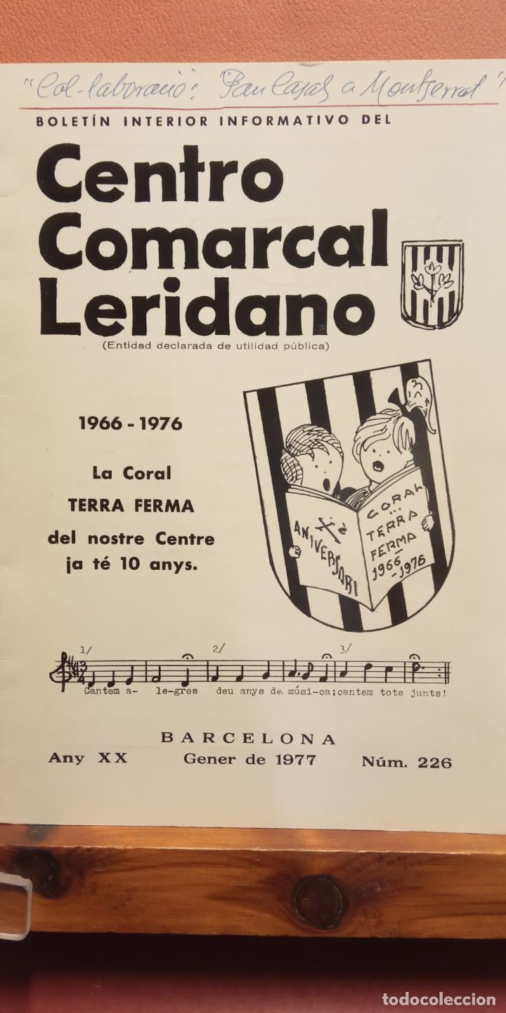 Coleccionismo de Revistas y Peri&oacute;dicos: BOLET&Iacute;N INTERIOR INFORMATIVO DEL CENTRO COMARCAL LERIDANO. BARCELONA. ANY XX GENER DE 1977 N&ordm;226
