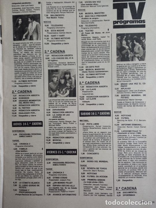 Collezionismo di Riviste e Giornali: jose sacristan fiorella faltoyano jean peters los chicos del 47 a