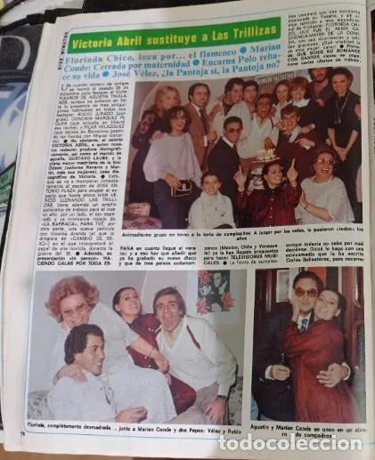 Coleccionismo de revistas y peri&oacute;dicos: FLORINDA CHICO MARIAN CONDE JOSE VELEZ SIN LA PANTOJA MARIAN CONDE VICTORIA ABRIL JUAN CARLOS NAYA
