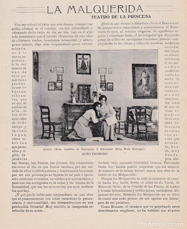 Coleccionismo de Revistas y Peri&oacute;dicos: La malquerida de Jacinto Benavente en el teatro de la Princesa / Roamer - 1913
