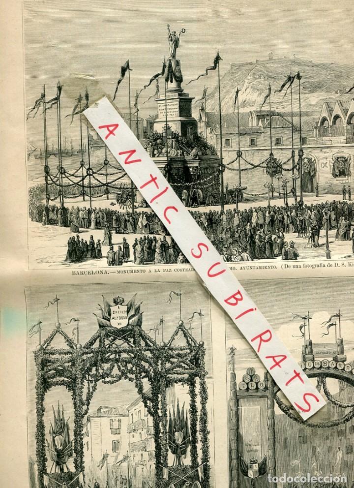 Sammeln von Zeitschriften und Zeitungen: REVISTA A&Ntilde;O 1876 FINAL DE LA TERCERA GUERRA CARLISTA EN BARCELONA SANTANDER OVIEDO TARRAGONA MADRID