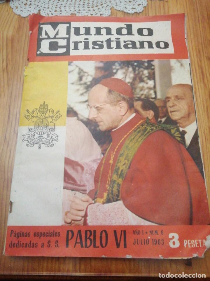 Coleccionismo de revistas y peri&oacute;dicos: Revista peri&oacute;dico Mundo Cristiano a&ntilde;o 1963 N&deg; 6 Buitrago Vaticano parroquia pap&aacute; Venezuela