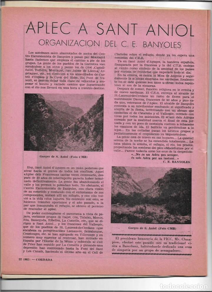 Coleccionismo de revistas y peri&oacute;dicos: 1958 EXCURSIONISMO COCA-COLA REFUGIO VALL FERRERA ACAMPADA CALDES MONTBUI ST BERNAT LA CUBIL ANIOL