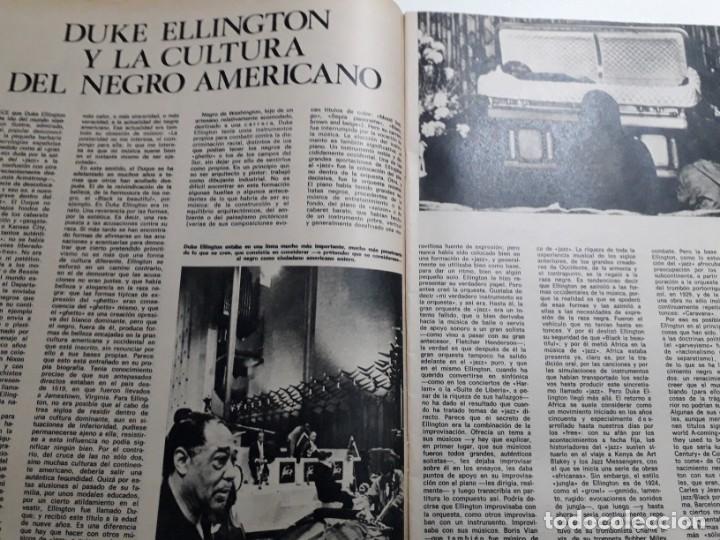 Coleccionismo de Revistas y Peri&oacute;dicos: MUERTE DE DUKE ELLINGTON Y LA CULTURA NEGRA. RECORTE DE TRIUNFO JULIO 1974