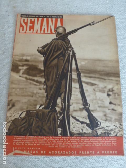 Coleccionismo de Revistas y Peri&oacute;dicos: REVISTA SEMANA 1941 INFANTERIA ESPA&Ntilde;OLA